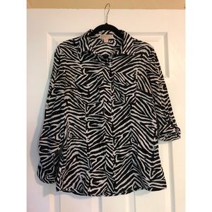 Zebra Print Top- Michael Kors